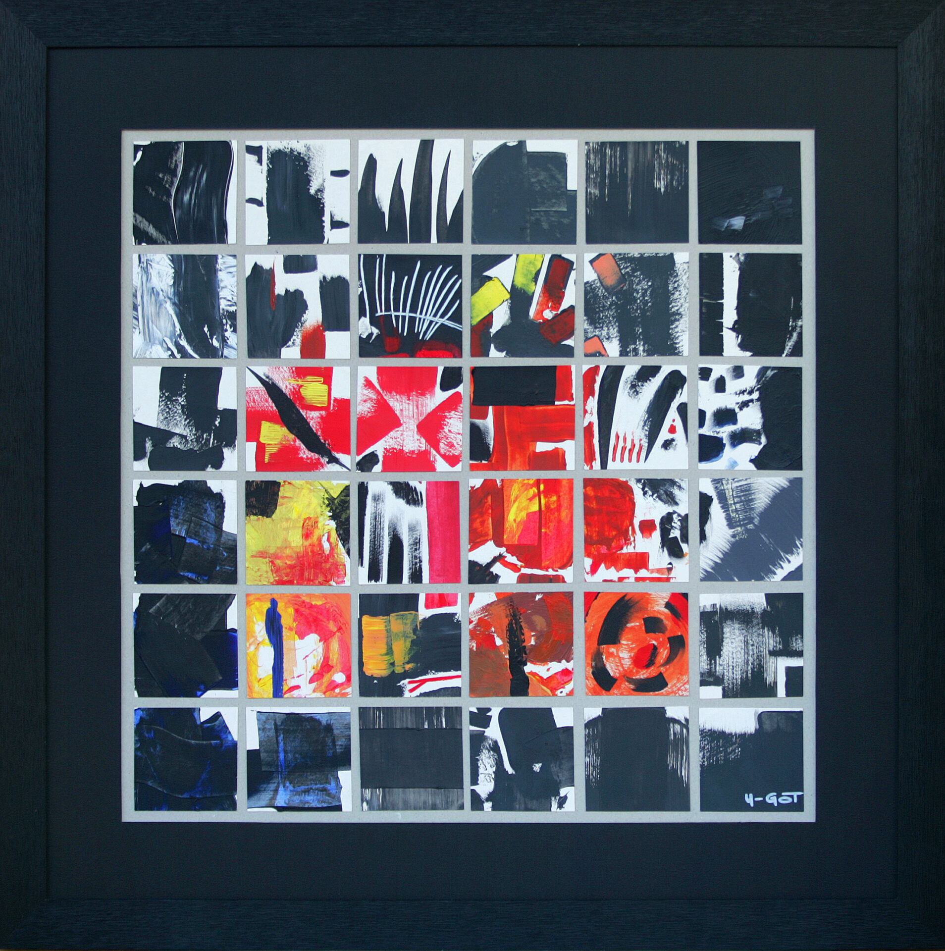 Acryliques – Patchworks – U-Got N°0060 80×80 cm encadré