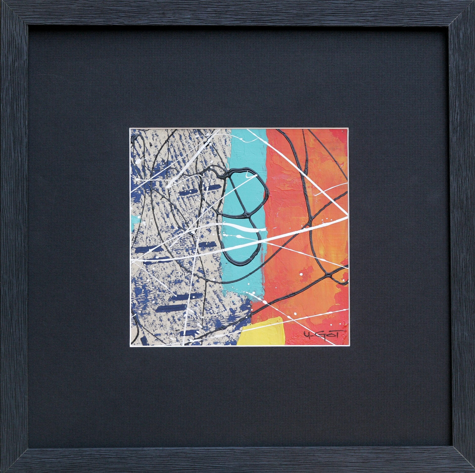Acryliques – Petits formats – U-Got N°146.A encadré 30×30 cm